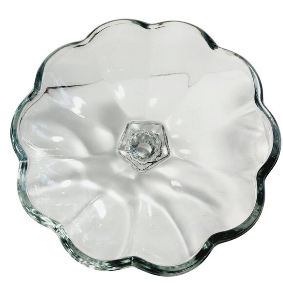 Vintage Anchor Hocking Cookie or Candy Jar Clear Glass Pumpkin Shaped with Lid - Picture 6 of 8